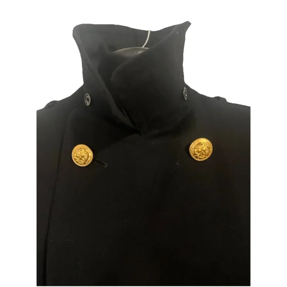 VTG U.S. Naval Navy Officers Bridge Peacoat Long Double Breasted Eagle Military